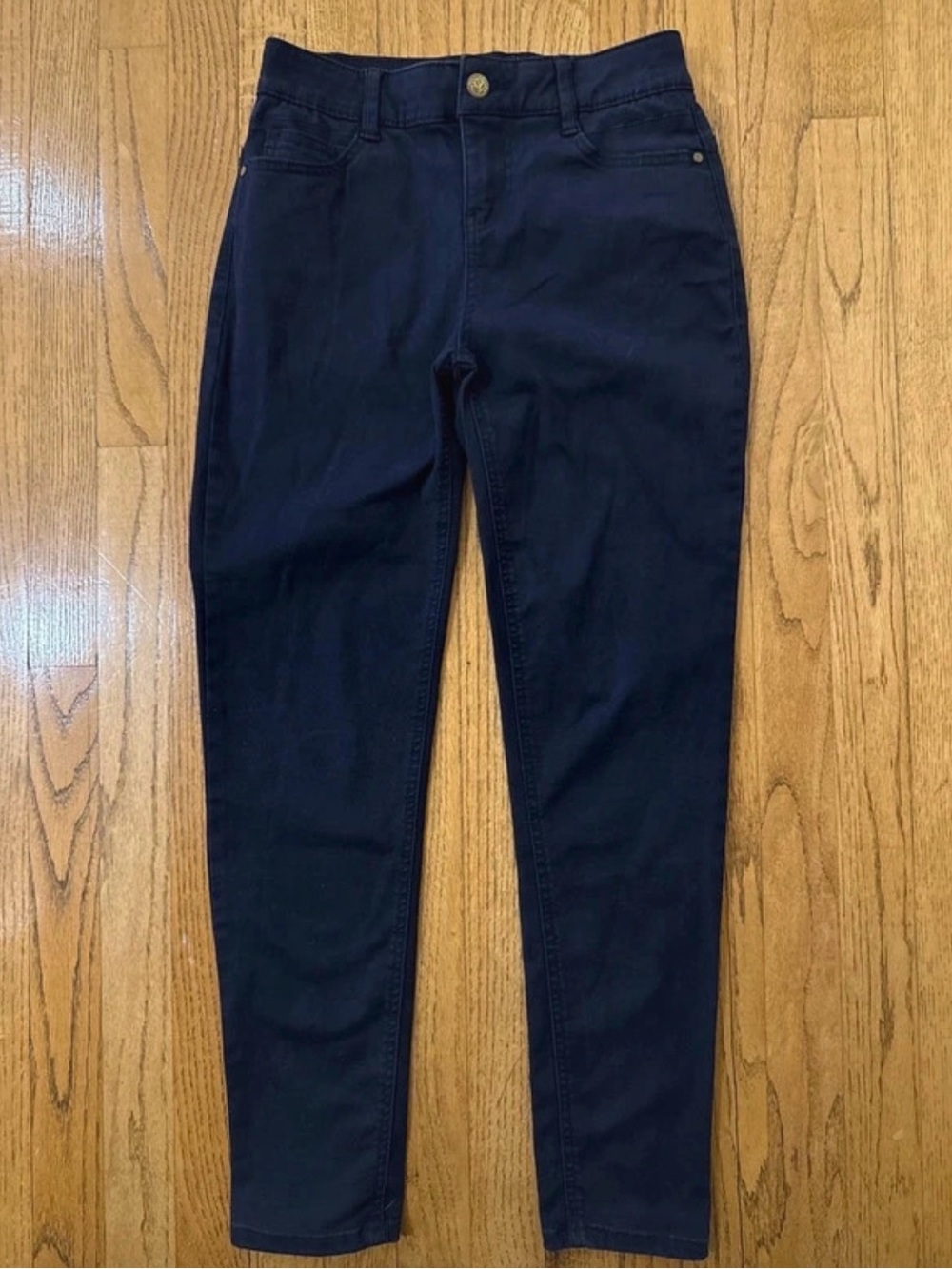 Draper James RSVP Navy Stretch Straight Ankle Pants Size 2